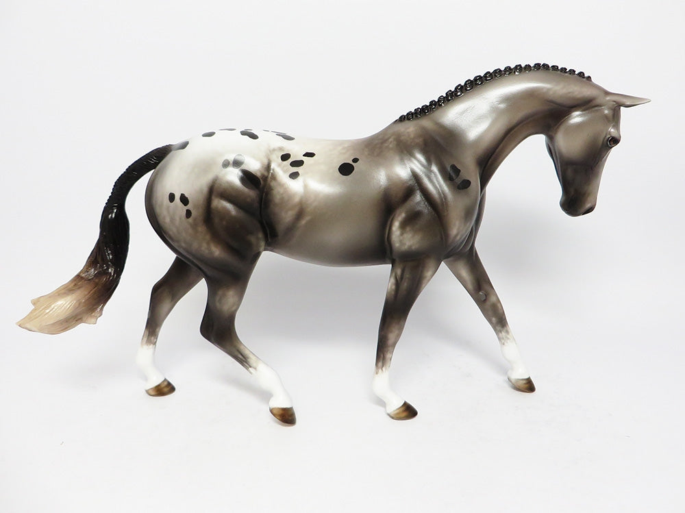 WELLINGTON-OOAK GREY APPALOOSA PONY MODEL HORSE 8/17