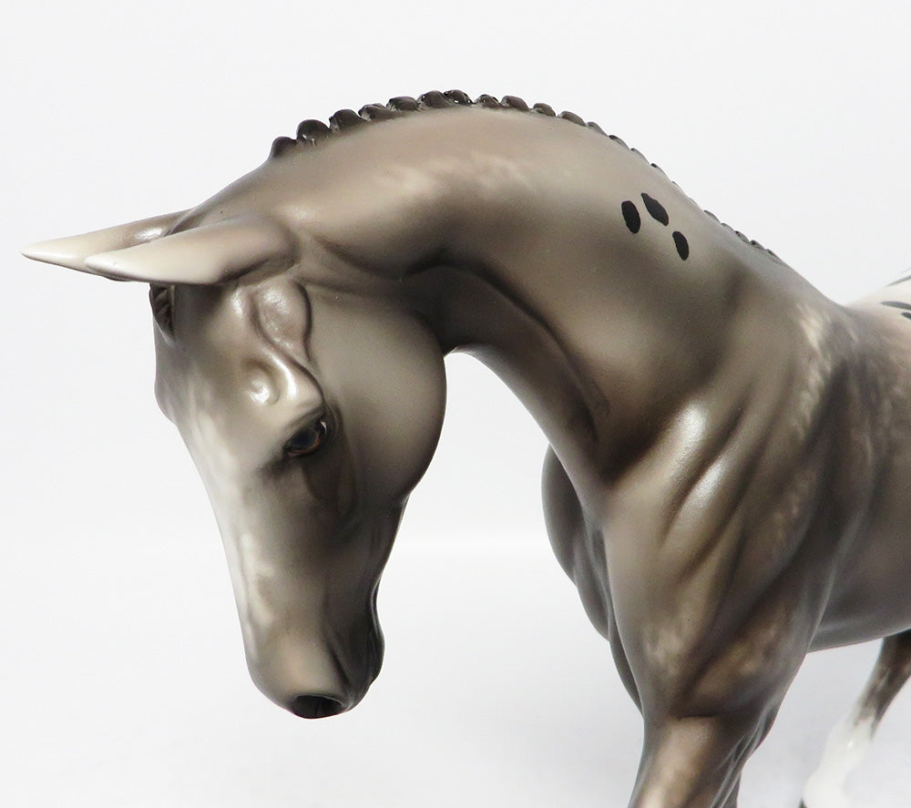 WELLINGTON-OOAK GREY APPALOOSA PONY MODEL HORSE 8/17