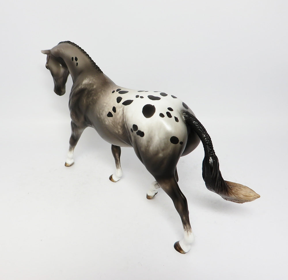 WELLINGTON-OOAK GREY APPALOOSA PONY MODEL HORSE 8/17