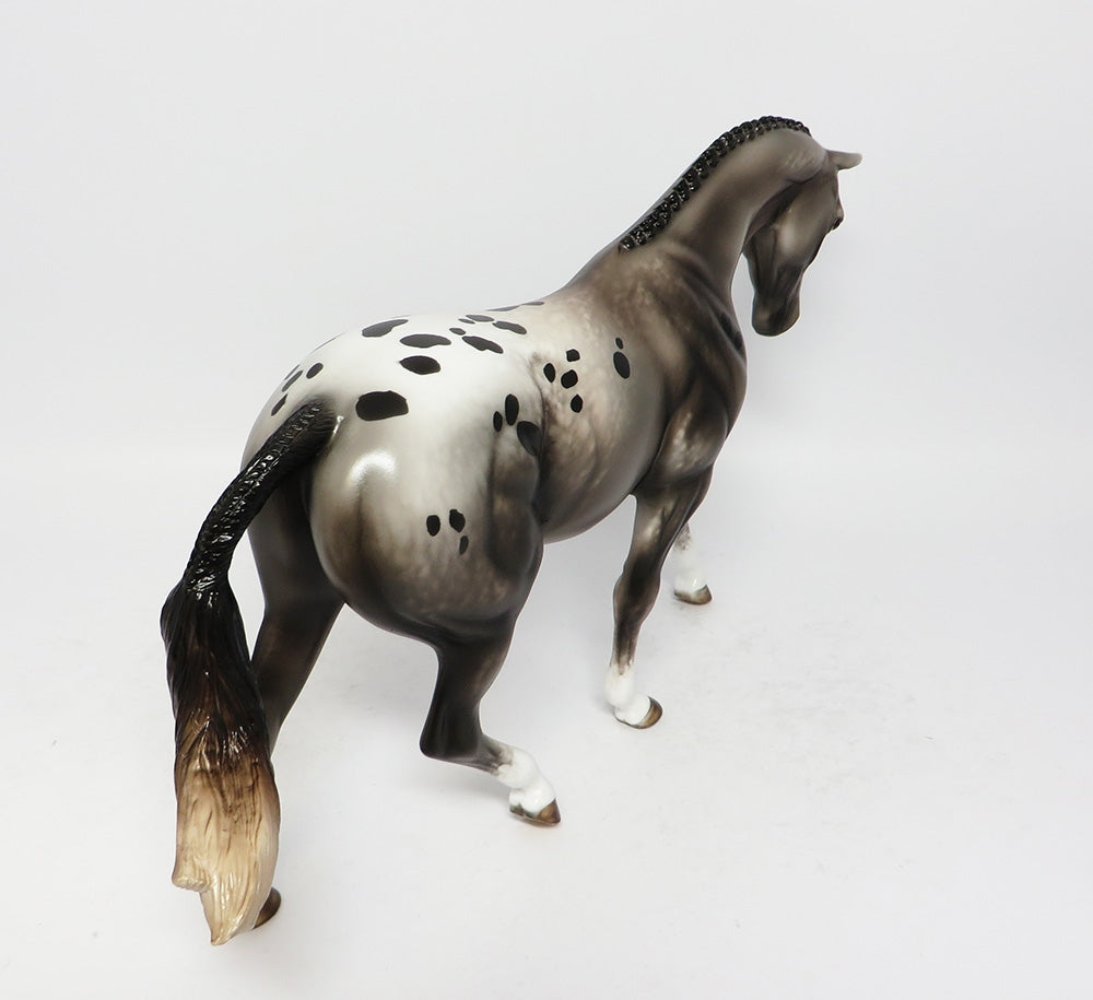 WELLINGTON-OOAK GREY APPALOOSA PONY MODEL HORSE 8/17