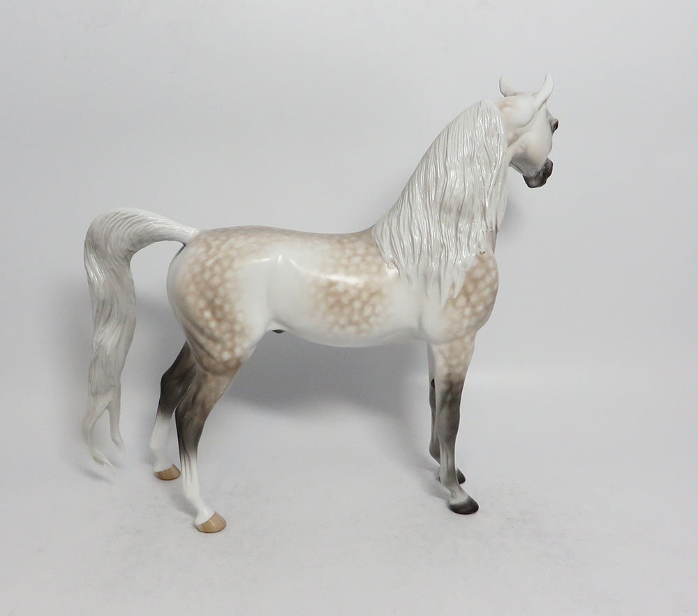ASTAIRE-OOAK STAR DAPPLE BAY GOING GREY ARABIAN MODEL HORSE BY SHERYL LEISURE 3/23/18