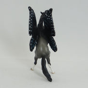 BALANCING BELLE - OOAK Blue Roan Rearing Butterfly MOdel Horse - 5/15