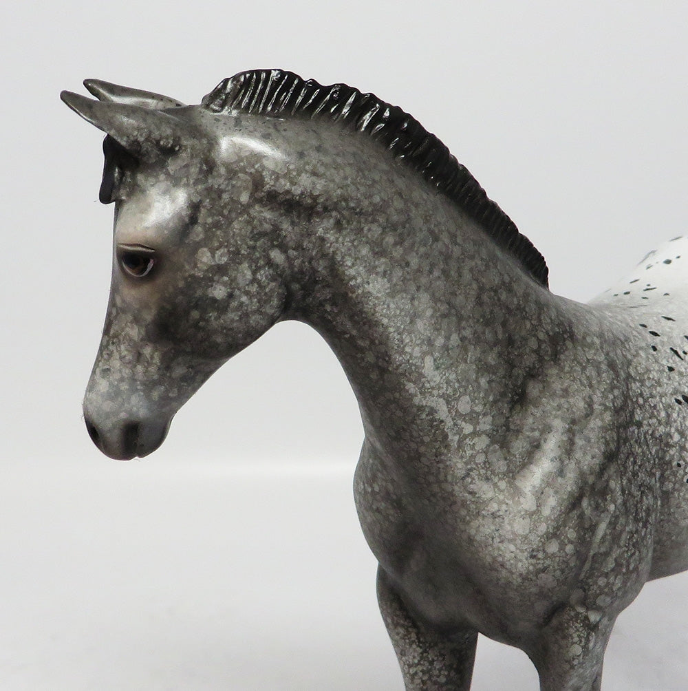 LITTLE HEART-OOAK LOUD LEOPARD APPALOOSA WEANLING MODEL HORSE 8/18/17