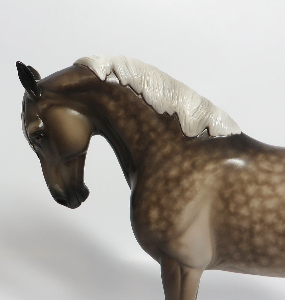 POWELL-OOAK SILVER DAPPLE ANDALUSIAN MODEL HORSE BY SHERYL LEISURE 3/27/18