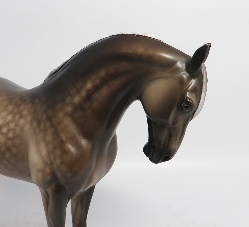 POWELL-OOAK SILVER DAPPLE ANDALUSIAN MODEL HORSE BY SHERYL LEISURE 3/27/18