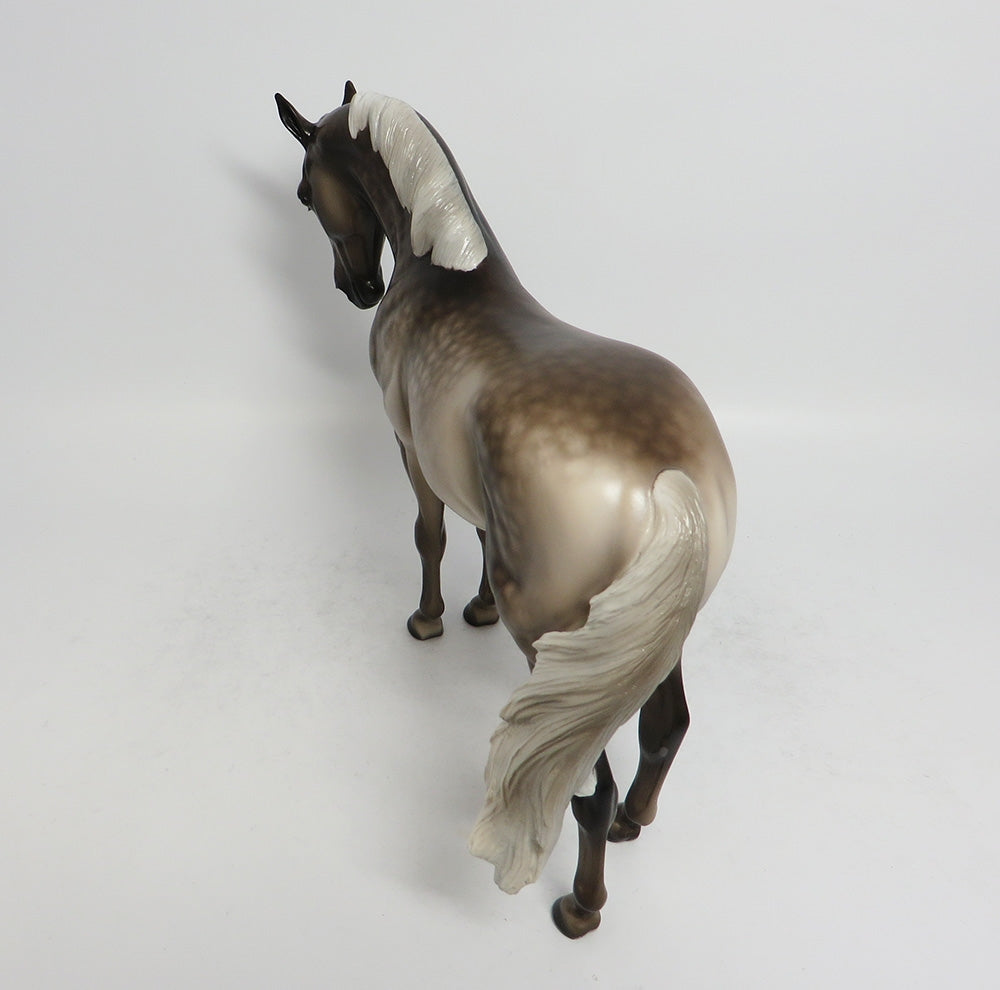 POWELL-OOAK SILVER DAPPLE ANDALUSIAN MODEL HORSE BY SHERYL LEISURE 3/27/18