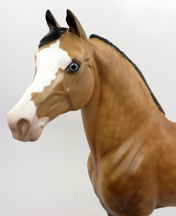 RANGER-OOAK DAPPLE BUCKSKIN MORGAN MODEL HORSE 3/1
