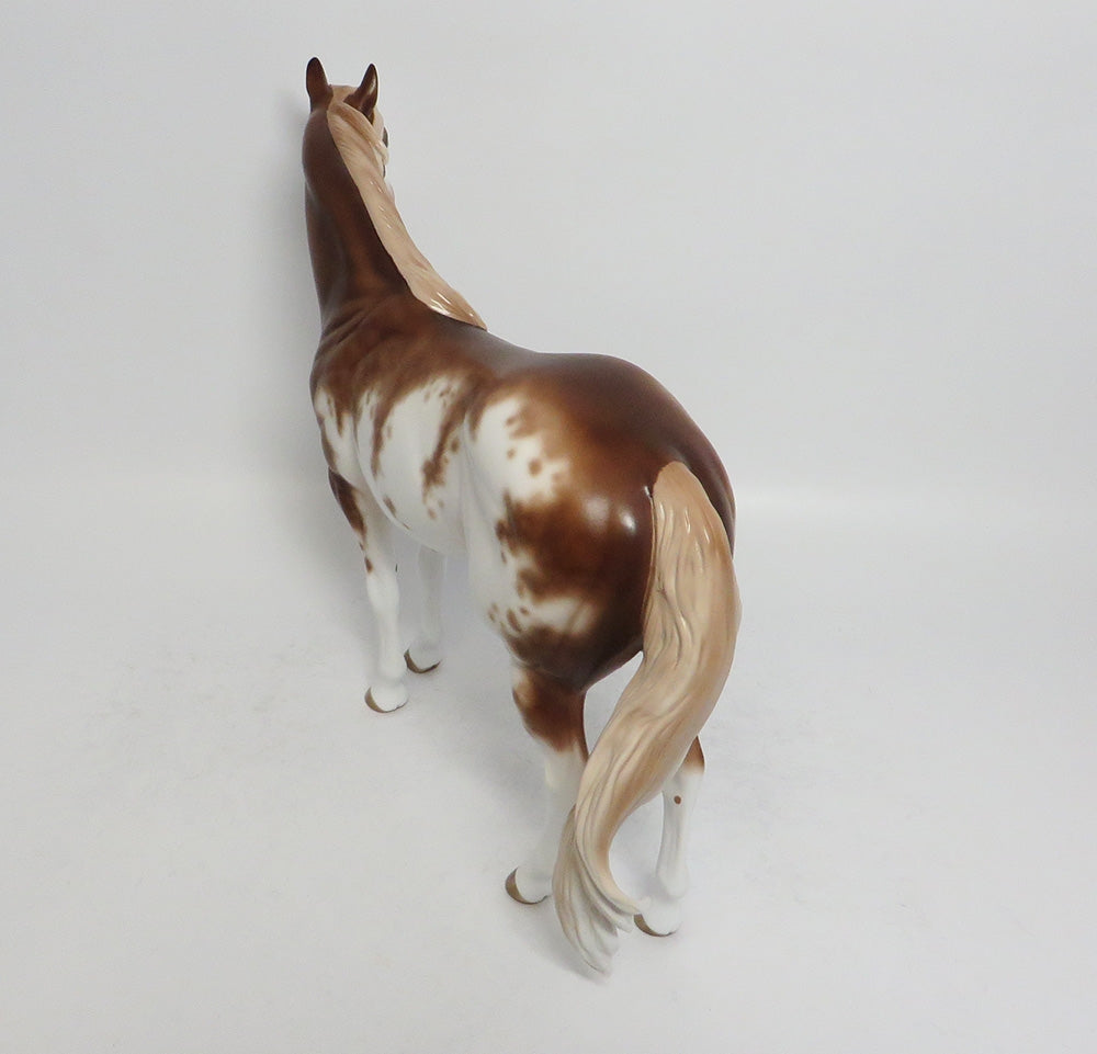 GRANT-OOAK CHESTNUT SABINO ISH MODEL HORSE WITH CUSTOM MANE &amp; TAIL BY SHERYL LEISURE 03/23/18