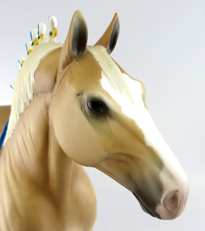 SPUN GOLD-OOAK DAPPLED PALOMINO STANDING DRAFTER BY SHERYL LEISURE 9/28