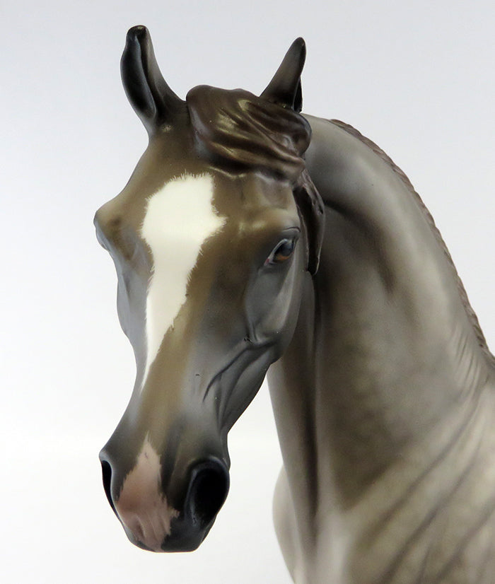 SOME KIND OF WONDERFUL-OOAK DAPPLED ROSE GREY ARABIAN MARE MODEL HORSE BY SHERYL LEISURE 9/28
