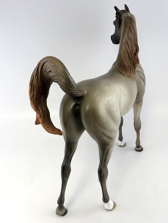 SOME KIND OF WONDERFUL-OOAK DAPPLED ROSE GREY ARABIAN MARE MODEL HORSE BY SHERYL LEISURE 9/28