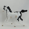 GARRETT - OOAK Black Frame Overo Pinto Yearling Model Horse with Mapping - 5/15