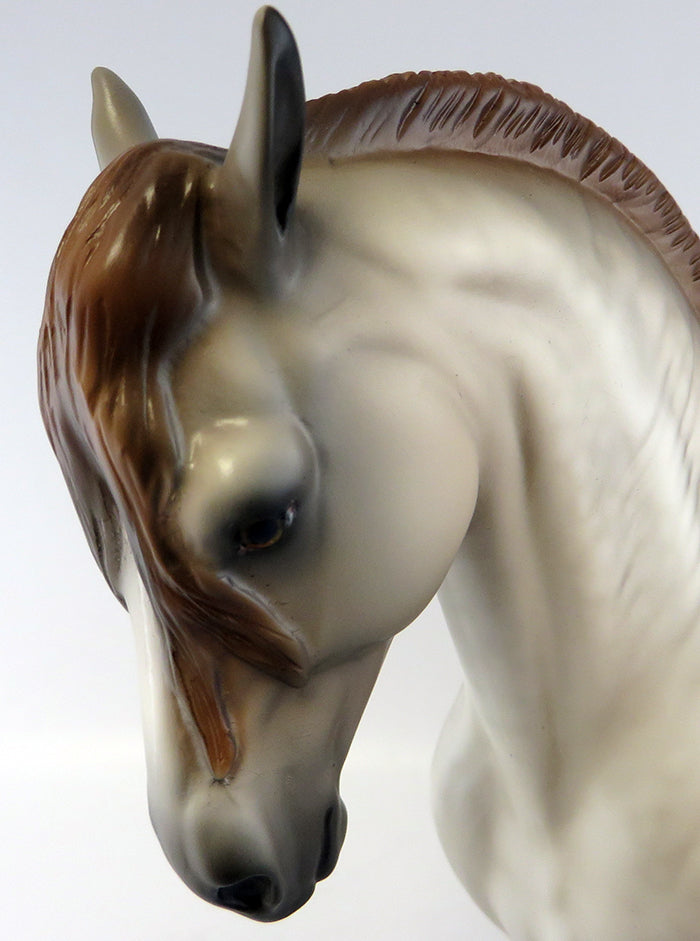 SUGAR-N-SPICE-OOAK ROSE GREY ANDALUSIAN MARE MODEL HORSE BY SHERYL LEISURE 9/28