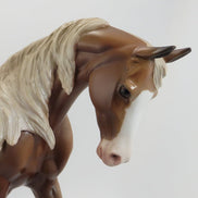 ADHERE - OOAK Dapple Chestnut Thoroughbred Mare Model Horse - 5/15