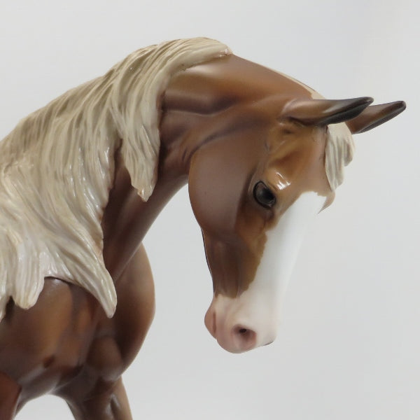 ADHERE - OOAK Dapple Chestnut Thoroughbred Mare Model Horse - 5/15