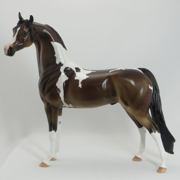 MIDNIGHT TRUFFLE - Bay Pinto Arabian Model Horse - LE4 - 5/15