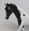SUMMER RAIN - OOAK BLACK MAPPED PINTO PONY MODEL HORSE 3/29/2018