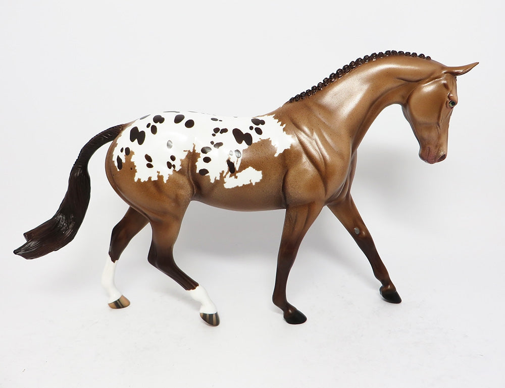 MOOSE TRACKS-OOAK ROAN APPALOOSA MODEL HORSE 8/25/17