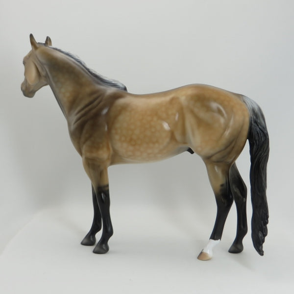 ICING ON THE CAKE - OOAK Frosty Dun Dappled Stock Model Horse - 5/15
