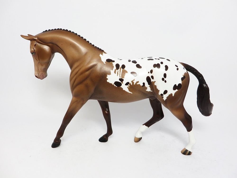 MOOSE TRACKS-OOAK ROAN APPALOOSA MODEL HORSE 8/25/17