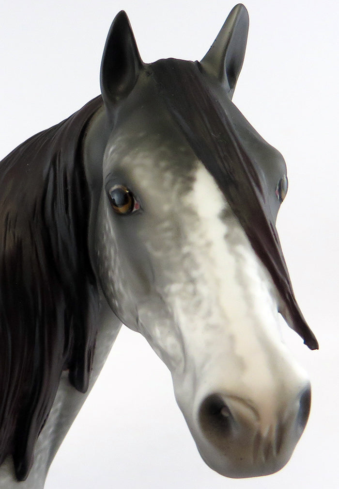 THE RED HEADED STRANGER-OOAK DAPPLED GREY WITH DARK ROSE MANE &amp; TAIL ISH MARE BY ALLEN KATT 9/29