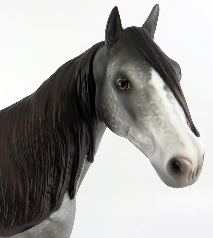 THE RED HEADED STRANGER-OOAK DAPPLED GREY WITH DARK ROSE MANE &amp; TAIL ISH MARE BY ALLEN KATT 9/29