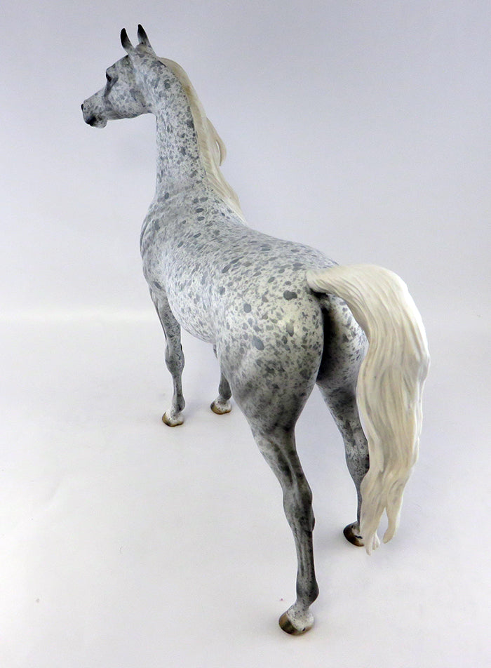 BLUE STREAK-OOAK FLEA BIT GREY ARABIAN MODEL HORSE BY ALLEN KAT 9/29