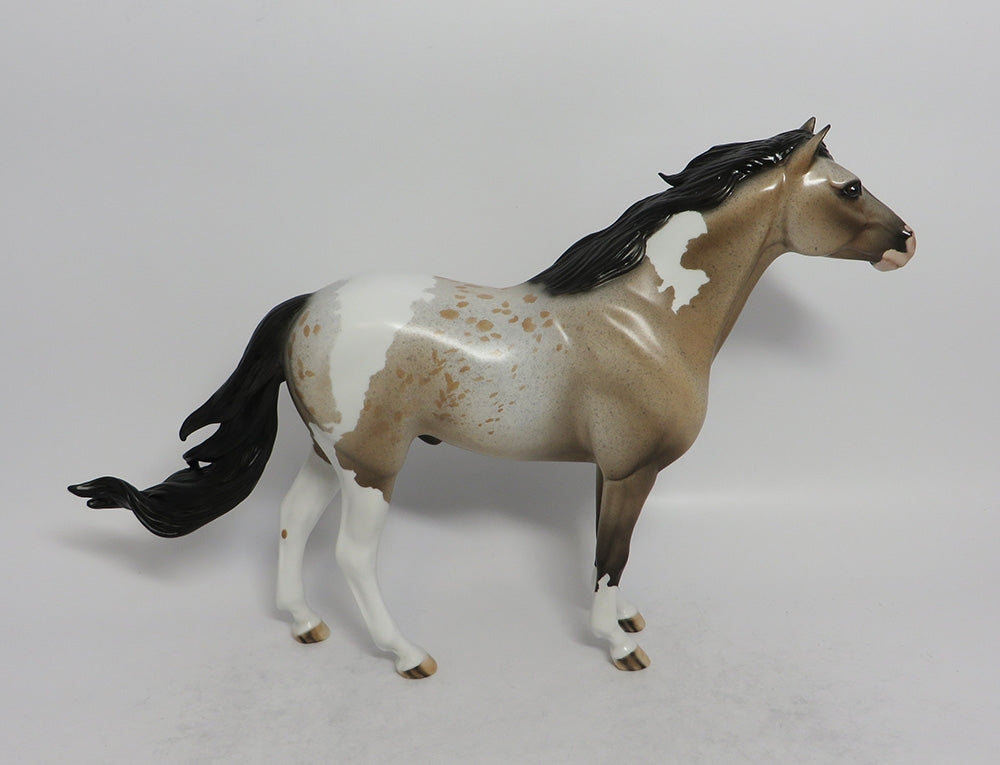 RED WOLF-OOAK ROAN PINTALOOSA MUSTANG BY DAWN QUICK 3/29/18