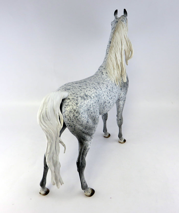 BLUE STREAK-OOAK FLEA BIT GREY ARABIAN MODEL HORSE BY ALLEN KAT 9/29