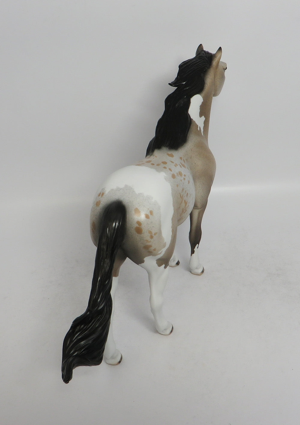 RED WOLF-OOAK ROAN PINTALOOSA MUSTANG BY DAWN QUICK 3/29/18