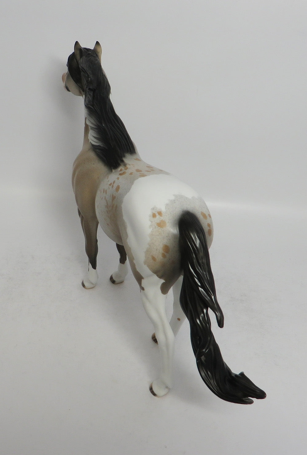 RED WOLF-OOAK ROAN PINTALOOSA MUSTANG BY DAWN QUICK 3/29/18