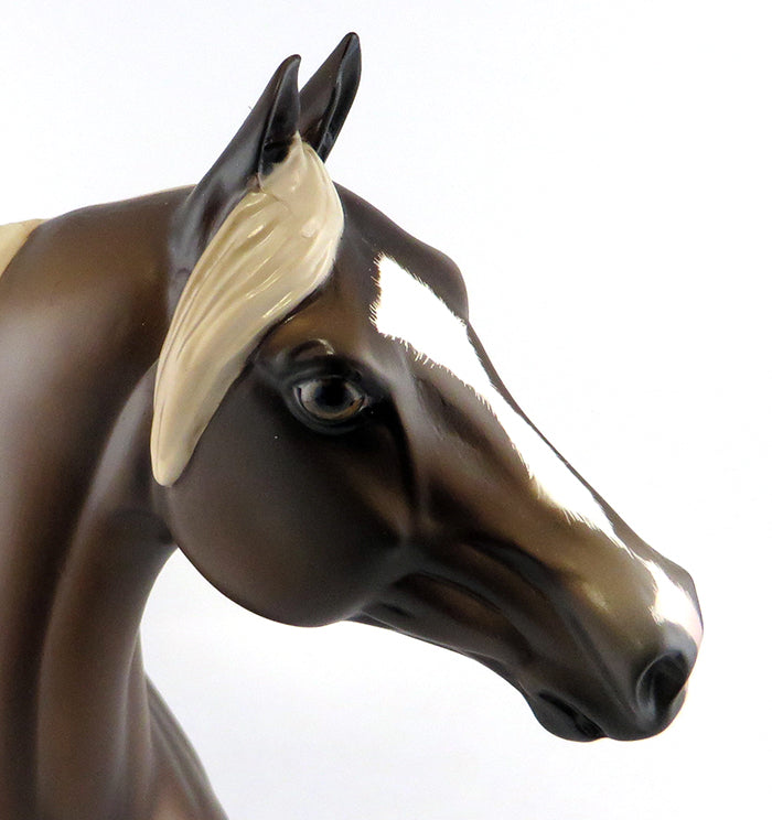 CLYDE&#39;S BIT OF TOFFEE-OOAK DAPPLED CHESTNUT MORGAN MODEL HORSE BY SHERYL LEISURE 9/29