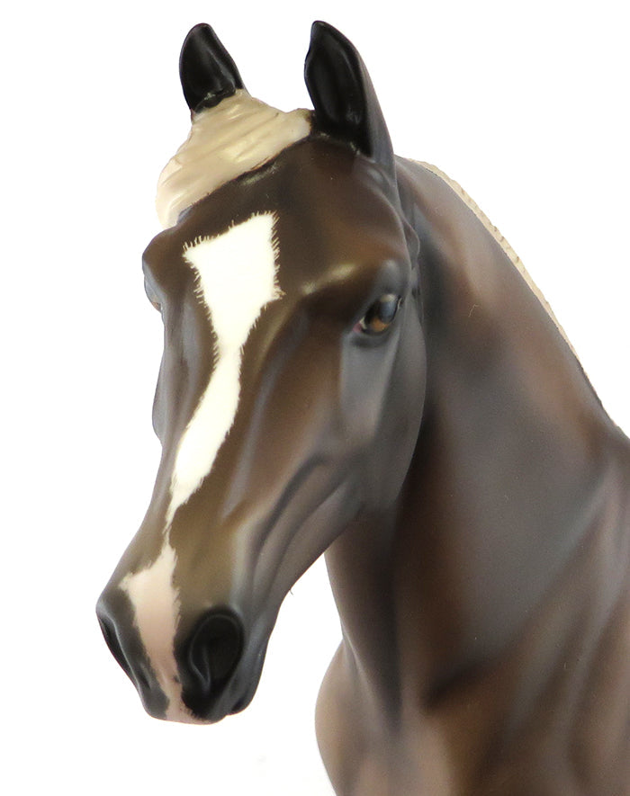 CLYDE&#39;S BIT OF TOFFEE-OOAK DAPPLED CHESTNUT MORGAN MODEL HORSE BY SHERYL LEISURE 9/29