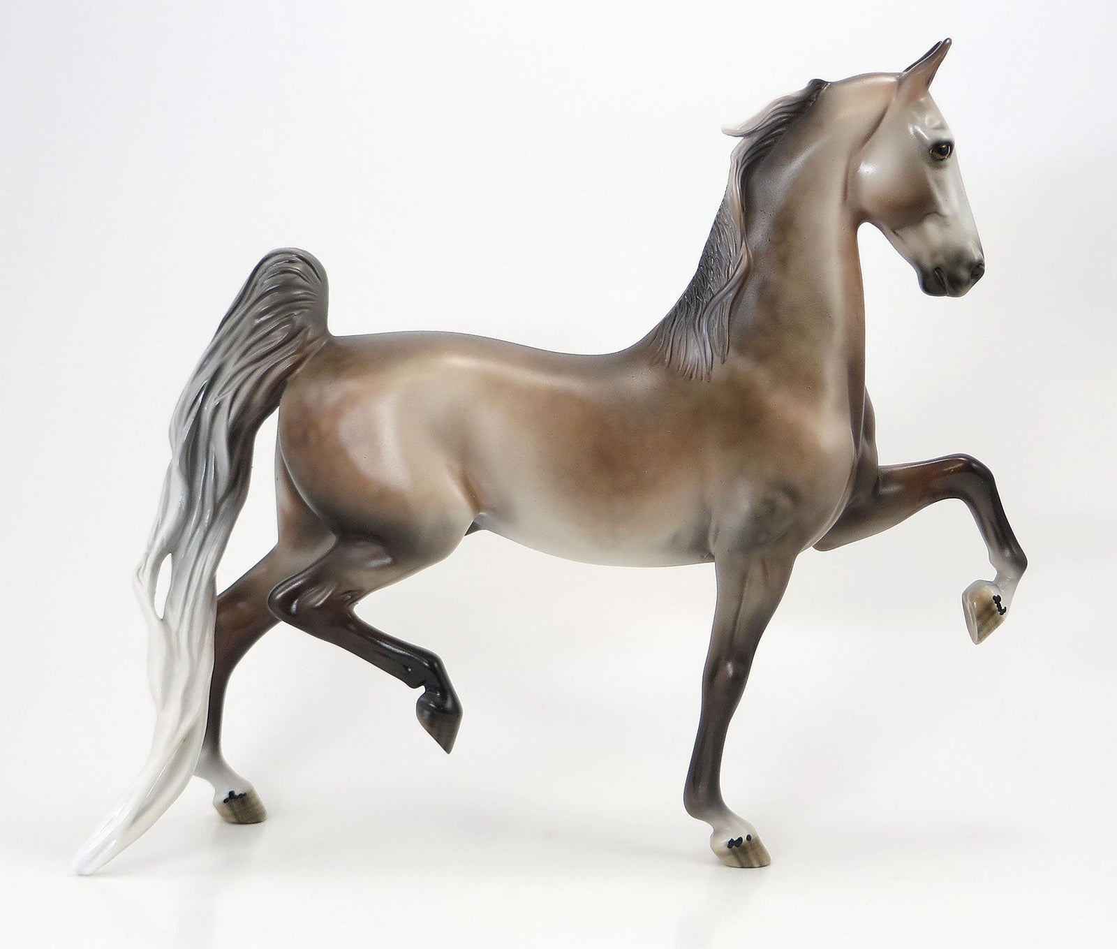 THE WESTING GAME - OOAK Dappled Rose Grey Saddlebred Model Horse - 6/15