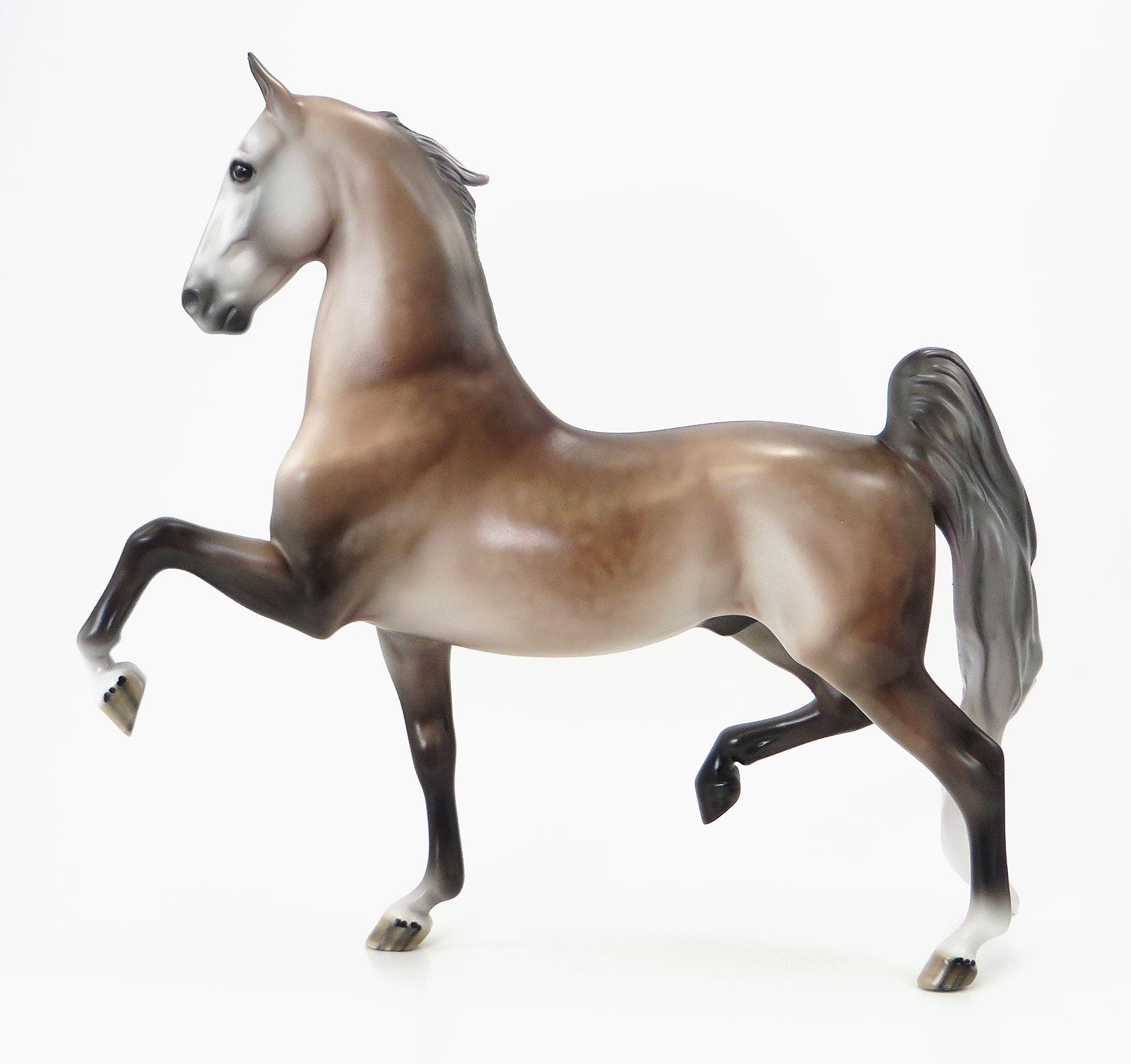 THE WESTING GAME - OOAK Dappled Rose Grey Saddlebred Model Horse - 6/15
