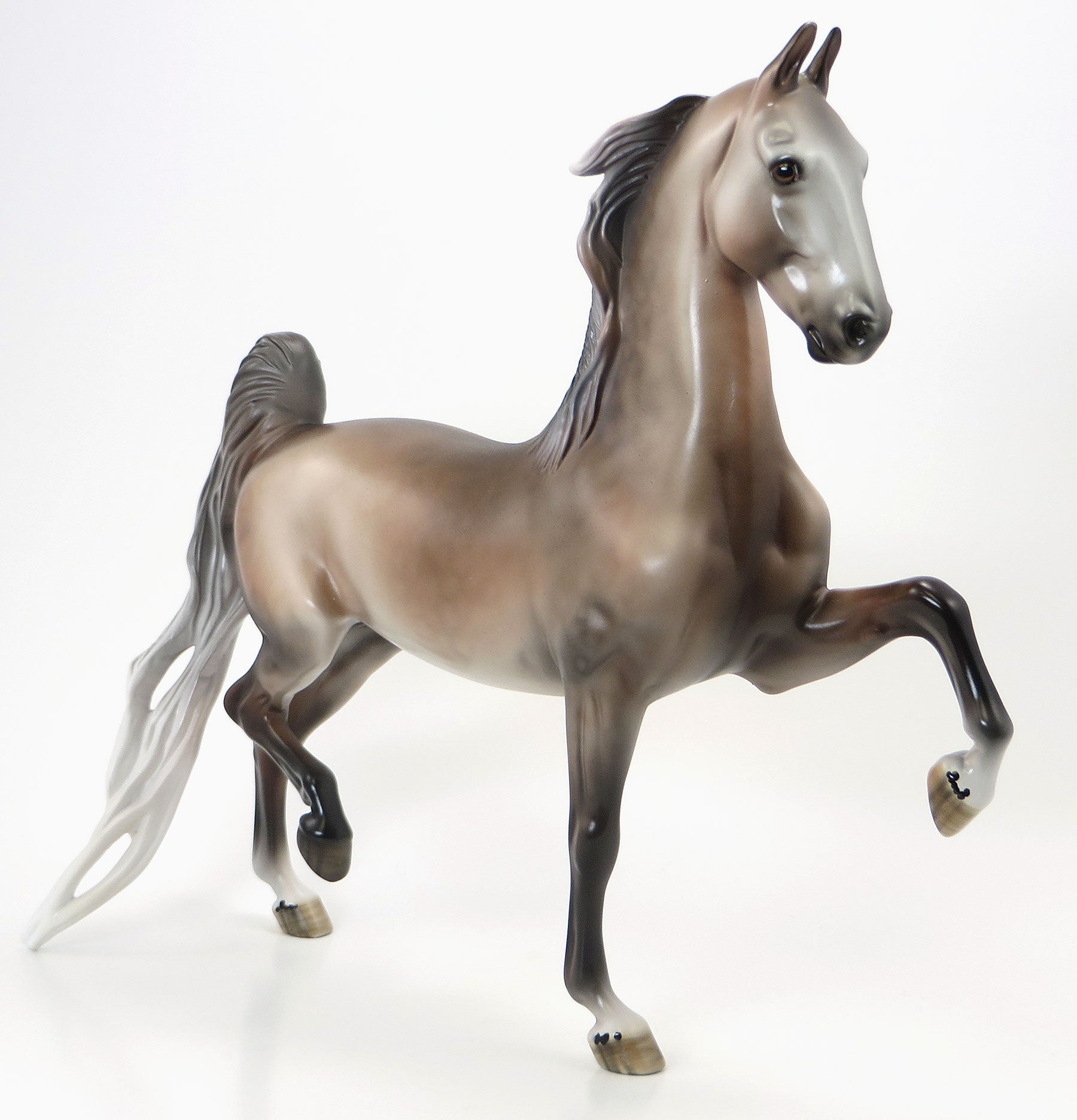 THE WESTING GAME - OOAK Dappled Rose Grey Saddlebred Model Horse - 6/15