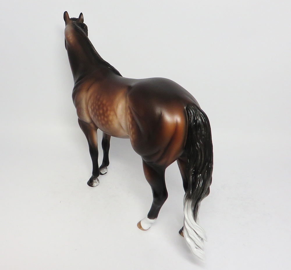 INDIAN BREEZE-OOAK STAR DAPPLE BAY GOING GREY ISH MODEL HORSE BY SHERYL LEISURE 8/22/17