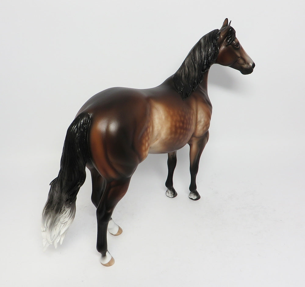 INDIAN BREEZE-OOAK STAR DAPPLE BAY GOING GREY ISH MODEL HORSE BY SHERYL LEISURE 8/22/17