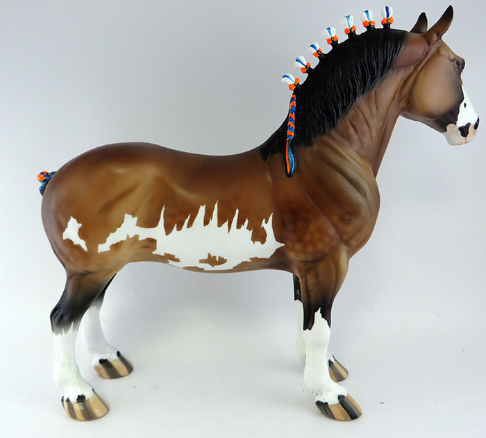 BIG TOM-OOAK BAY PAINT STANDING DRAFTER MODEL HORSE 9/29