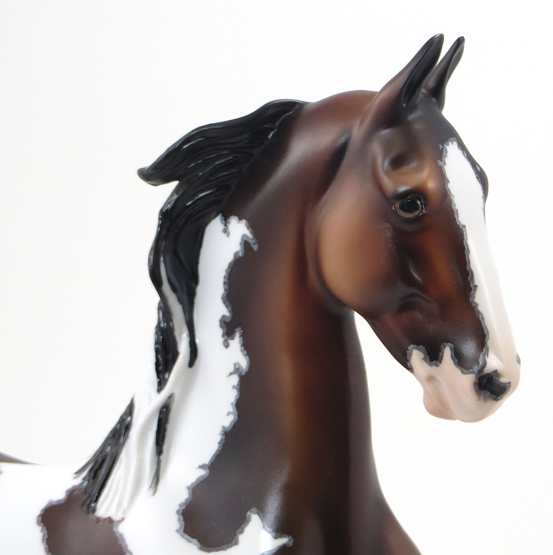 BROWN BEAR BROWN BEAR WHAT DO YOU SEE? - OOAK Dappled Bay Pinto Saddlebred Model Horse - 6/15