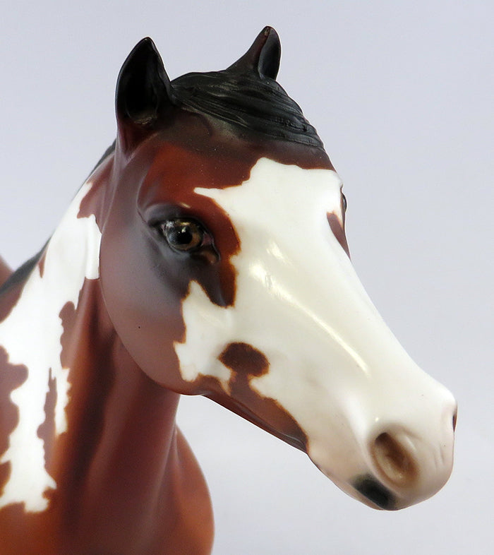 STOKER-OOAK DAPPLE BAY MUSTANG MODEL HORSE 4/14