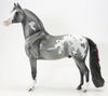 RAINBOW FISH - OOAK Grey Appaloosa Morgan with Pink Ribbons &amp; Flowers - 6/19
