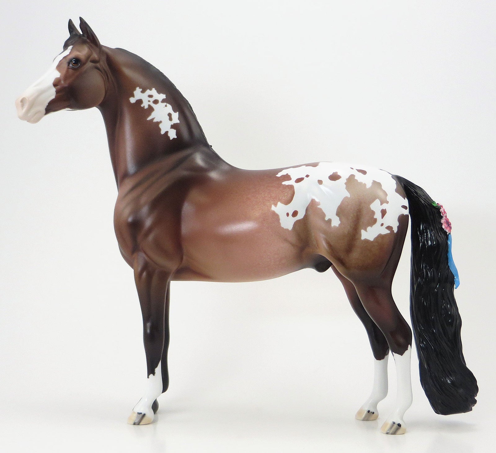 THE VELVETEEN RABBIT - OOAK Bay Appaloosa Morgan with Blue Ribbons & Flowers - 6/19