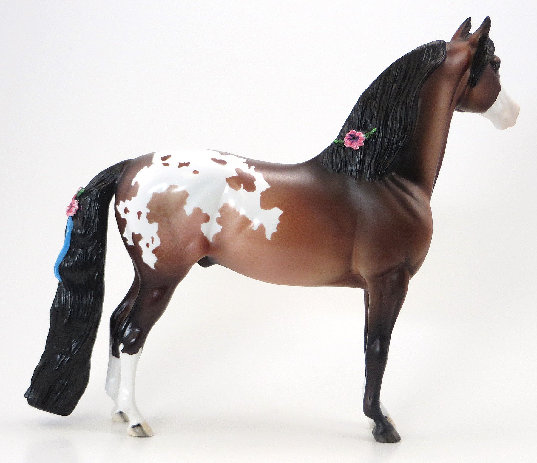 THE VELVETEEN RABBIT - OOAK Bay Appaloosa Morgan with Blue Ribbons &amp; Flowers - 6/19