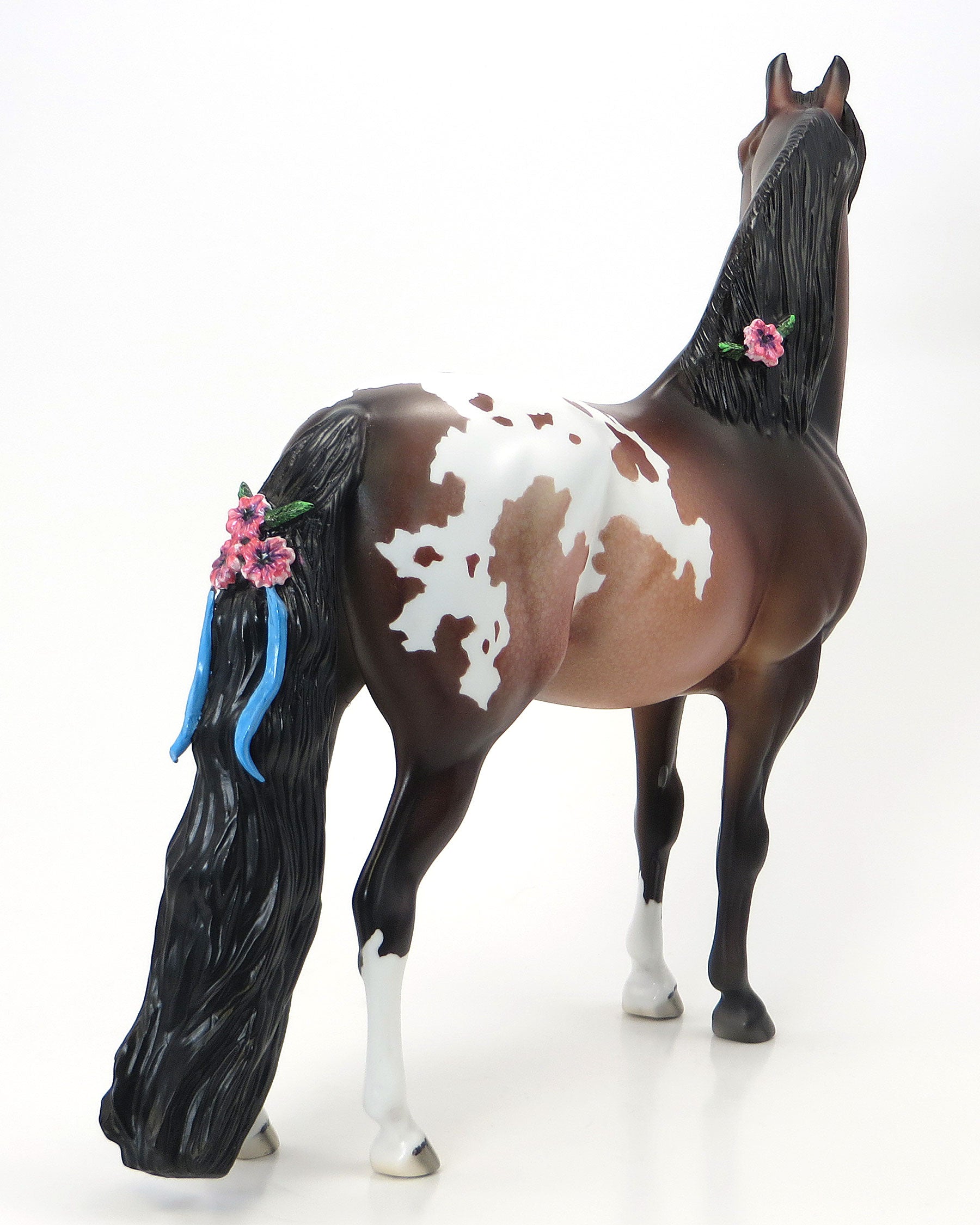 THE VELVETEEN RABBIT - OOAK Bay Appaloosa Morgan with Blue Ribbons &amp; Flowers - 6/19