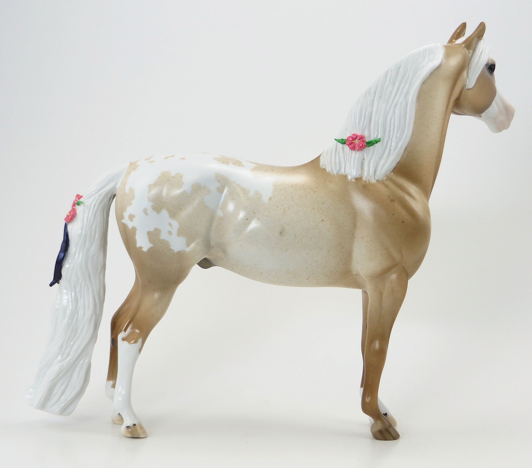 THE LORAX - OOAK Palomino Roan Appaloosa Morgan with Purple Ribbons and Flowers - 6/19