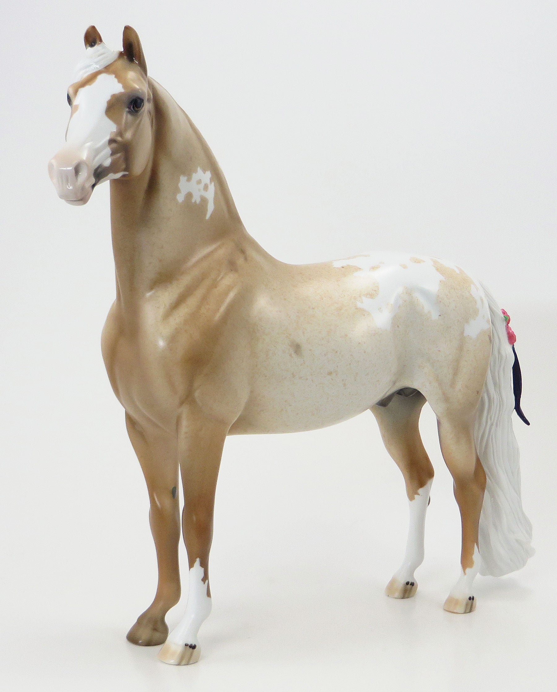 THE LORAX - OOAK Palomino Roan Appaloosa Morgan with Purple Ribbons and Flowers - 6/19