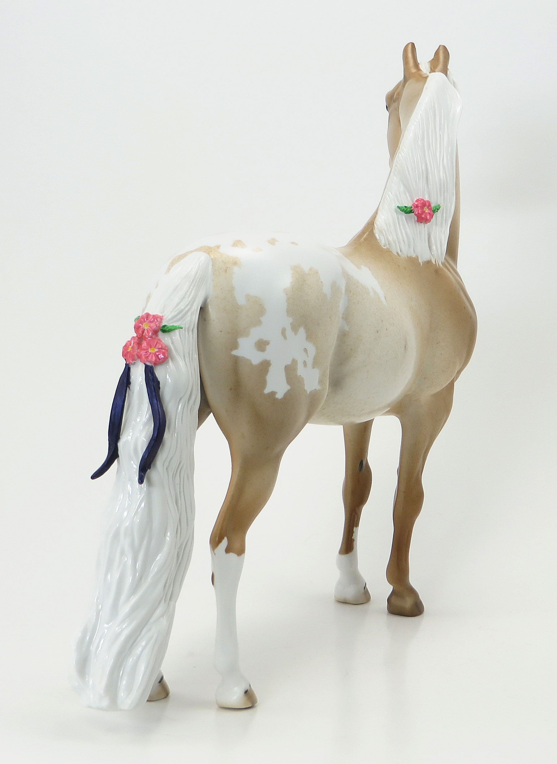 THE LORAX - OOAK Palomino Roan Appaloosa Morgan with Purple Ribbons and Flowers - 6/19