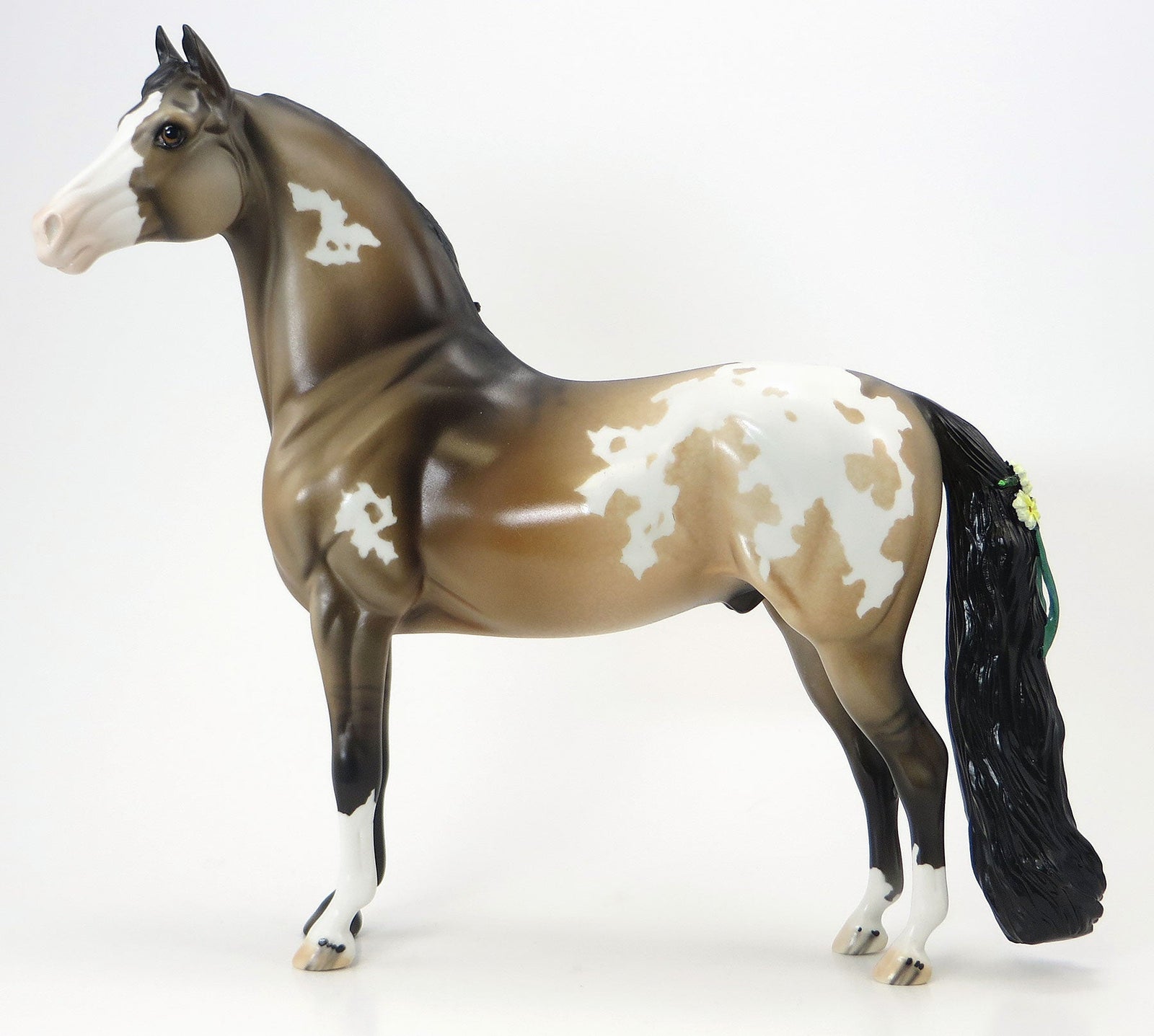 CORDUROY - OOAK Dun Appaloosa Morgan with Pink Ribbons & Flowers - 6/19