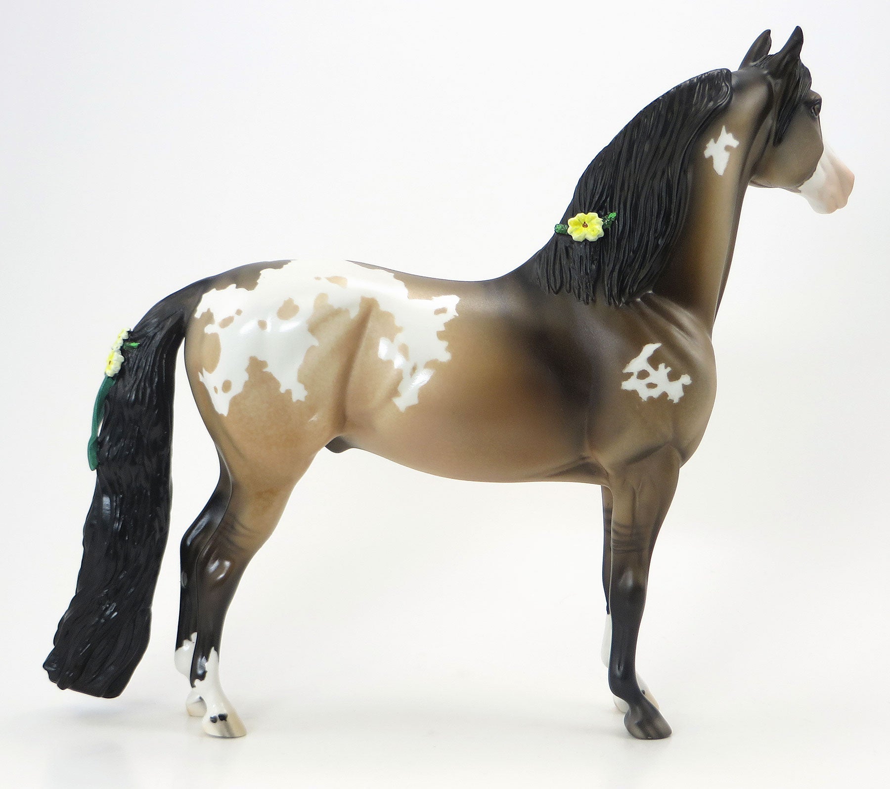 CORDUROY - OOAK Dun Appaloosa Morgan with Pink Ribbons &amp; Flowers - 6/19